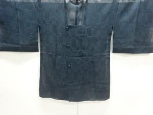 羅抽象模様織出し道行コート